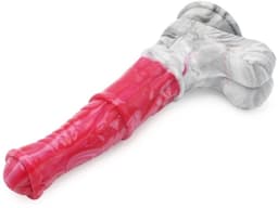 Realistische Dildo met Zuignap - 24.5 cm - Buigzaam - Gemaakt van Siliconen - Met Geaderde Structuur - Met Balzak — thumbnail 3