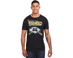 Back to the Future Delorean T-shirt voor mannen - Zwart - Maat L