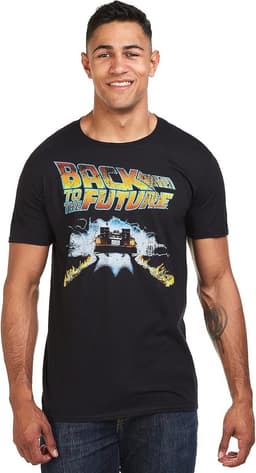 Back to the Future Delorean T-shirt voor mannen - Zwart - Maat L — thumbnail 1