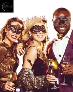 Mystery Nights – Set van 6 Zwarte Kanten Maskers | Erotisch | Fetish | Kinky Party | Festival | Masquerade | BDSM | Boudoir | Erotische Accessoires | Festival | Gezichtsversiering | Themafeest | Chique | One Size | Dare to Undress — thumbnail 1