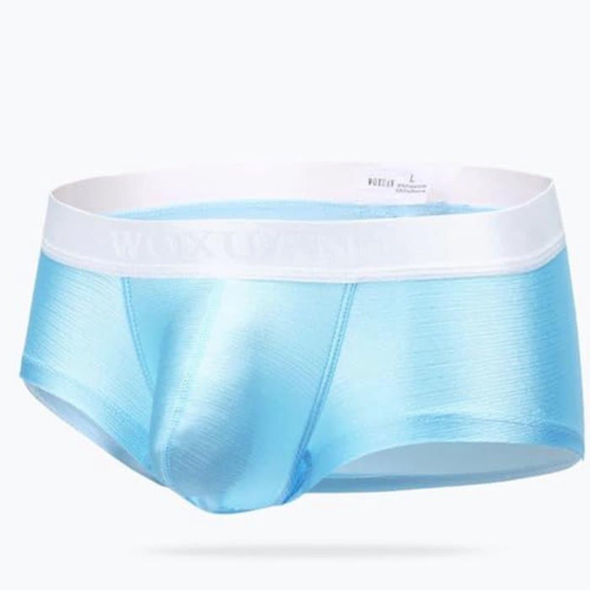 Sexy Boxershorts voor Heren met Bulge Pouch - Zijdeachtige Lichte Onderbroek voor Comfort — afbeelding 1