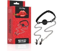 Erospace Wild Play C15 – Mondknevel met Tepelklemmen voor Spannend Spel