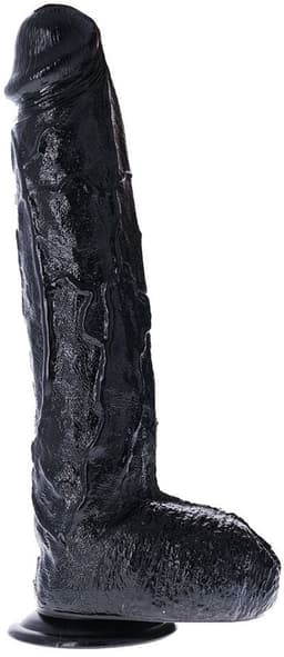 Extreme Zwarte Dildo 45 Cm Lang - Doorsnede 8 Cm. - Grote Anaal Dildo Extreem — thumbnail 4