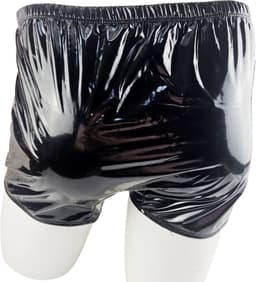 BamBella ® - Boxer short Maat L/XL Datex Zwart (Latex en stof SM kleding BDSM erotische heren kleding ondergoed lingerie onderbroek zwart — thumbnail 4