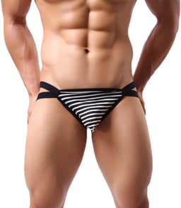 Sexy doorschijnende herenstring met lage taille en ademend materiaal — thumbnail 1