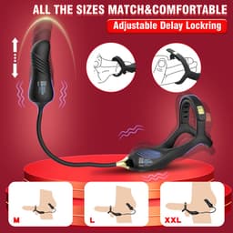 Daity Vibrerende Penis Ring – Prostaat Stimulator met Cockring en Perineum Massage – Draadloze afstandsbediening – Dubbele Motor Vibrator voor Langduriger, Harder en Sterker Genot – Seksspeeltje voor Mannen — thumbnail 5