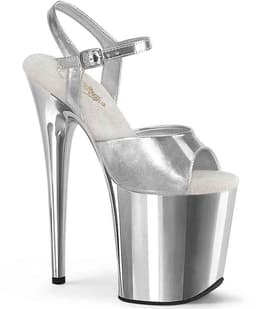 Pleaser - FLAMINGO809 Sandaal met enkelband, Paaldans schoenen - US 7 - 37 Shoes - Zilverkleurig — thumbnail 1