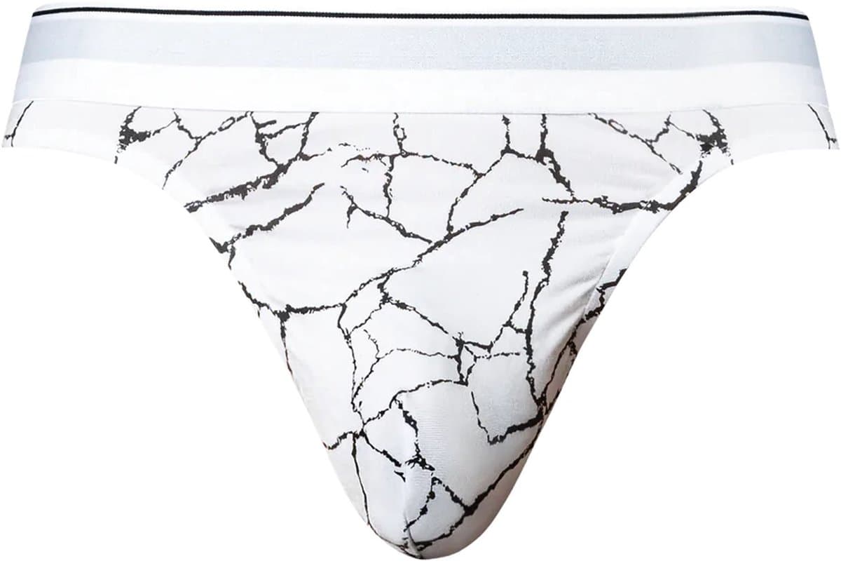 Thong - L/XL - White Marble — afbeelding 1