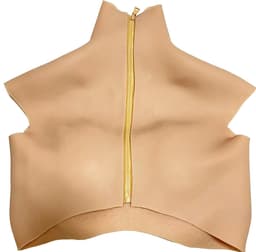 Siliconen Borst maat L / XL met rits! - Cup C - + kanten choker - 100% hypoallergene medische siliconen - Kunstmatige nepborst - Bodysuit - Crossdresser - Transgender - Travestiet - Femboy - prothesen - borstprothese - Wearable boobs - Body4Everybody — thumbnail 3