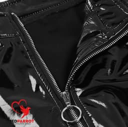 Topje Met Rits - Latex Wetlook - Zwart - Erotisch - BDSM — thumbnail 3