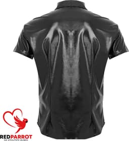 PU Lederen Overhemd - Heren - Blouse - Knoopjes - Erotisch Shirt - Zwart — thumbnail 4