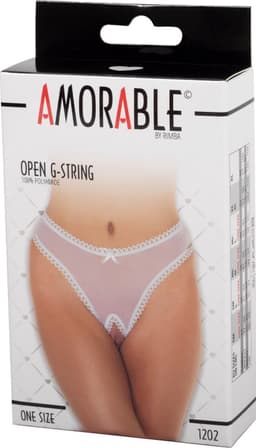 Amorable Open String met Open Kruis - Wit - One Size — thumbnail 3