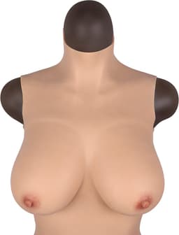 Siliconen Triangle Bodysuit met rits - Cup C - + kanten choker - 100% hypoallergene medische siliconen - kunstvagina - borsten - bodystocking - Siliconen Huid - Fake boobs - Crossdresser - Transgender - Travestiet - Femboy - Cosplay - Body4Everybody — thumbnail 3