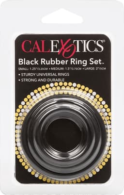 CalExotics - Rubber Ring - 3 Piece Set - Rings Zwart — thumbnail 4