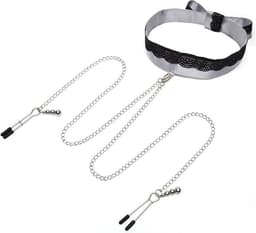 Fifty Shades of Grey - Play Nice Satijn & Kant Ketting & Tepelklemmen — thumbnail 1