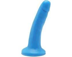 Get Real – Dual Density Dildo met Zuignap met Aders in Stijlvol Opvallend Ontwerp Verharde Kern - 15 cm – Blauw
