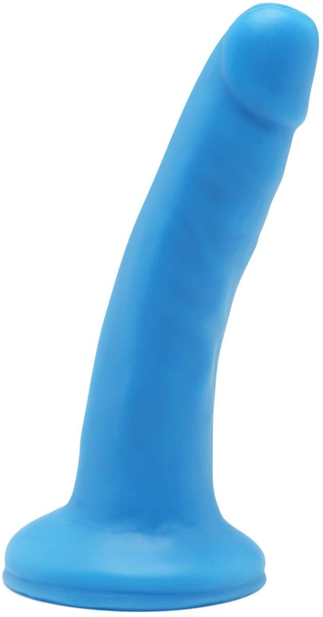 Get Real – Dual Density Dildo met Zuignap met Aders in Stijlvol Opvallend Ontwerp Verharde Kern - 15 cm – Blauw — afbeelding 1