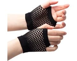 SissyMarket - Sissy Fishnet handschoenen - Kort - Zwart