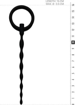 EasyToys - Sinner Gear - Zachte Siliconen Dilator - Sex Toys voor Mannen - Zwart — thumbnail 5