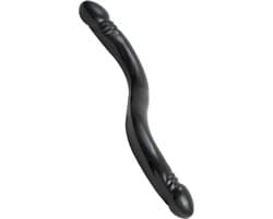 Doc Johnson Built In America dubbele dildo Smooth Double Header, 18 zwart - 44,96 cm