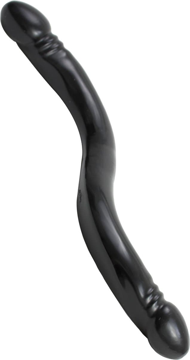Doc Johnson Built In America dubbele dildo Smooth Double Header, 18 zwart - 44,96 cm — afbeelding 1