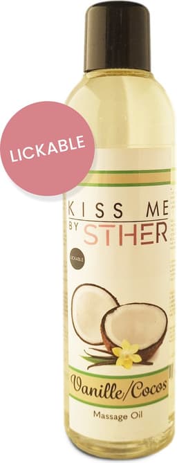 Sther Premium Massage olie en Glijmiddel 2-in-1 – Ontspannende Massageolie Erotisch – Cocos & Vanille – 250 ml – Nederlandse Productie — thumbnail 1