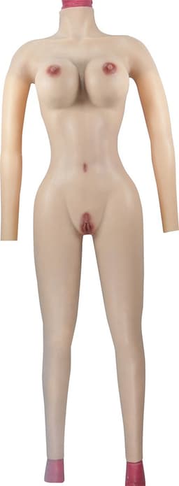 Full body - Lang - Cup C - 100% Hypoallergene Medische Siliconen - Bodysuit lang - Crossdresser - Transgender - Mastectomie - Wearable body - Kunstmatige Nep Borst - Body4Everybody — thumbnail 1