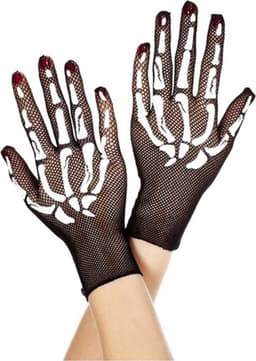 Nooitmeersaai -  Zwarte visnet skelet handschoenen - One Size — thumbnail 1