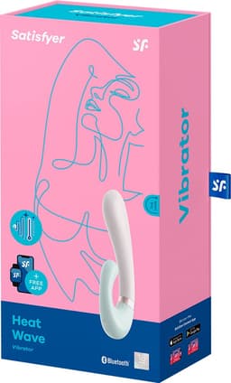 Satisfyer, Bluetooth Rabbit, Heat Wave, 20 cm, met warmtefunctie, met app-bediening, 2 motoren, gemaakt van siliconen — thumbnail 4