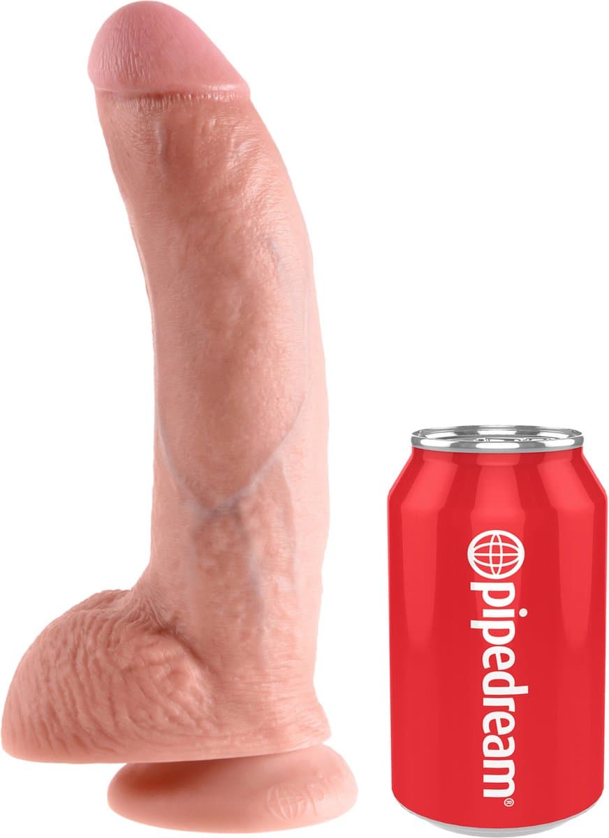 Pipedream - King Cock - Dildo met Balzak - 23 cm - Lichte Huidskleur — afbeelding 1