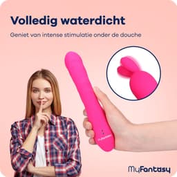 MyFantasy® Stotende Rabbit Vibrator - Verwarmbaar - Pulsing Clitoris en G-spot Stimulator - Vibrators voor Vrouwen Realistisch - Sex Toys voor Koppels - Kamasutra Seksspeeltjes - Tarzan Vibrator Dildo - Roze — thumbnail 5