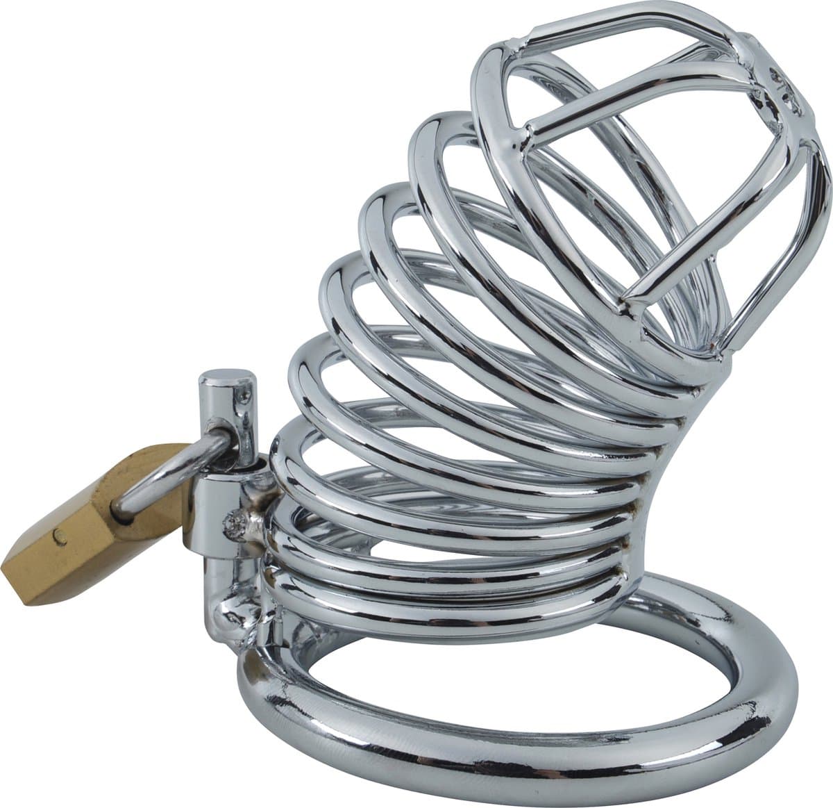 Banoch | Cockcage Zilver metaal | Chastity Cage met 3 ringen | 40 mm, 45 mm & 50 mm — afbeelding 1