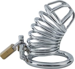 Banoch | Cockcage Zilver metaal | Chastity Cage met 3 ringen | 40 mm, 45 mm & 50 mm — thumbnail 9