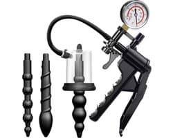 Rosebud Pompen - Rosebud Cylinder met Siliconen Anaal Kralen Insert - Anus Opzwellen - Intens Anaal Play - Rosebud Cylinder met Handpomp