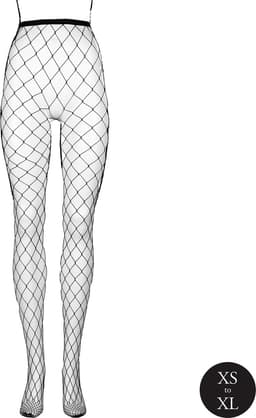 Panty with Big Fishnet Structure - OS - Black — thumbnail 1