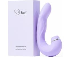 Fae® Vibrator voor Vrouwen - Clitoris & G spot Stimulator - Zuig en druk functie - Penetratie Dildo - Sex Toys voor Vrouwen en koppels - Seksspeeltjes - Thrive Series - Periwinkle Purple