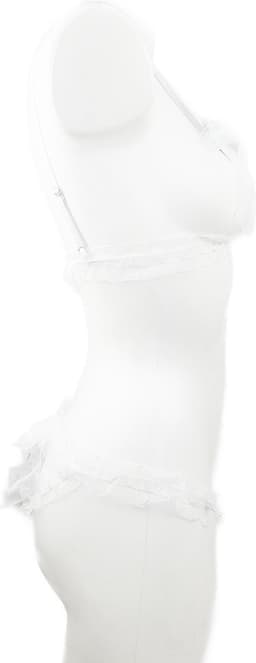 BamBella ® Sexy Cosplay Rollenspel kleding - Onesize - outfit dames Sex kitten kat pak wit — thumbnail 5