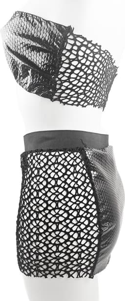 BamBella ® Sexy erotische lingerie set - Maat L/XL Kleding set kleding outfit dames met crop top Rollenspel kleding Reptiel print — thumbnail 6