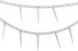 Pinch Tepelklemmen - Nippleclamps punk - Verstelbaar met Ketting - Wit — thumbnail 2