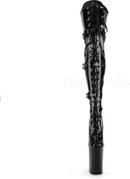 Pleaser - INFINITY-3028 Plateau Overknee Laarzen - Paaldans schoenen - 36 Shoes - Zwart — thumbnail 2