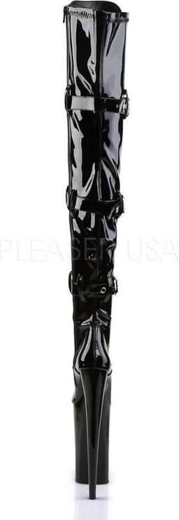 Pleaser - BEYOND-3028 Plateau Overknee Laarzen - Paaldans schoenen - 37 Shoes - Zwart — thumbnail 5