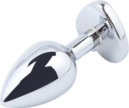 Banoch - Buttplug Coeur Rouge  Small -Metaal - Hartje - Diamant Steen Rood — thumbnail 4