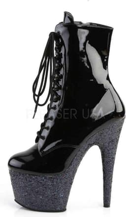 Pleaser - ADORE-1020G Plateau Laarzen, Paaldans schoenen - Paaldans schoenen - 39 Shoes - Zwart — thumbnail 3