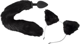 Bad Kitty – Petplay Set met Buttplug Staart en Oortjes voor een Onschuldige Poes Uitstraling – Zwart — thumbnail 1