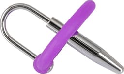 You2Toys – Stalen Dilator Penis Plug met Siliconen Eikel Ring voor de Gewillige Onderdaan - Zilver — thumbnail 2