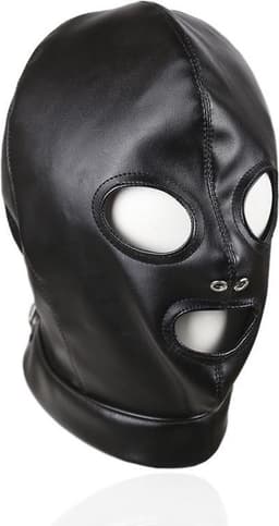 Banoch - Zwart PU leren Masker - BDSM — thumbnail 3