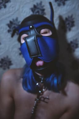 Banoch - Lindo Perrito Azul Neoprene - hondenmasker puppy play blauw neopreen — thumbnail 3