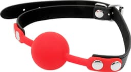 Banoch - Ballgag siliconen met verstelbare band - Rood  - Bal ∅ 4 cm — thumbnail 10