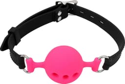 Banoch - ballgag siliconen medium - roze Ø 4,5 cm — thumbnail 13