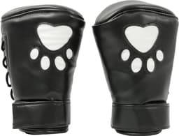 Banoch - Perrito Mittones - dog paws mittens bondage - PU Leer - Wit Voetje - puppy play — thumbnail 5